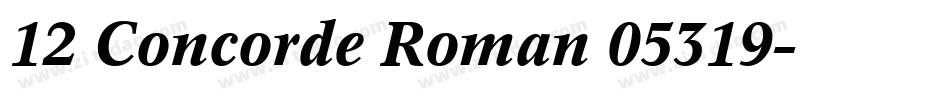 12 Concorde Roman 05319字体转换